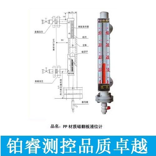 UHZ-58/C/PP材質(zhì)磁翻板液位計(jì)